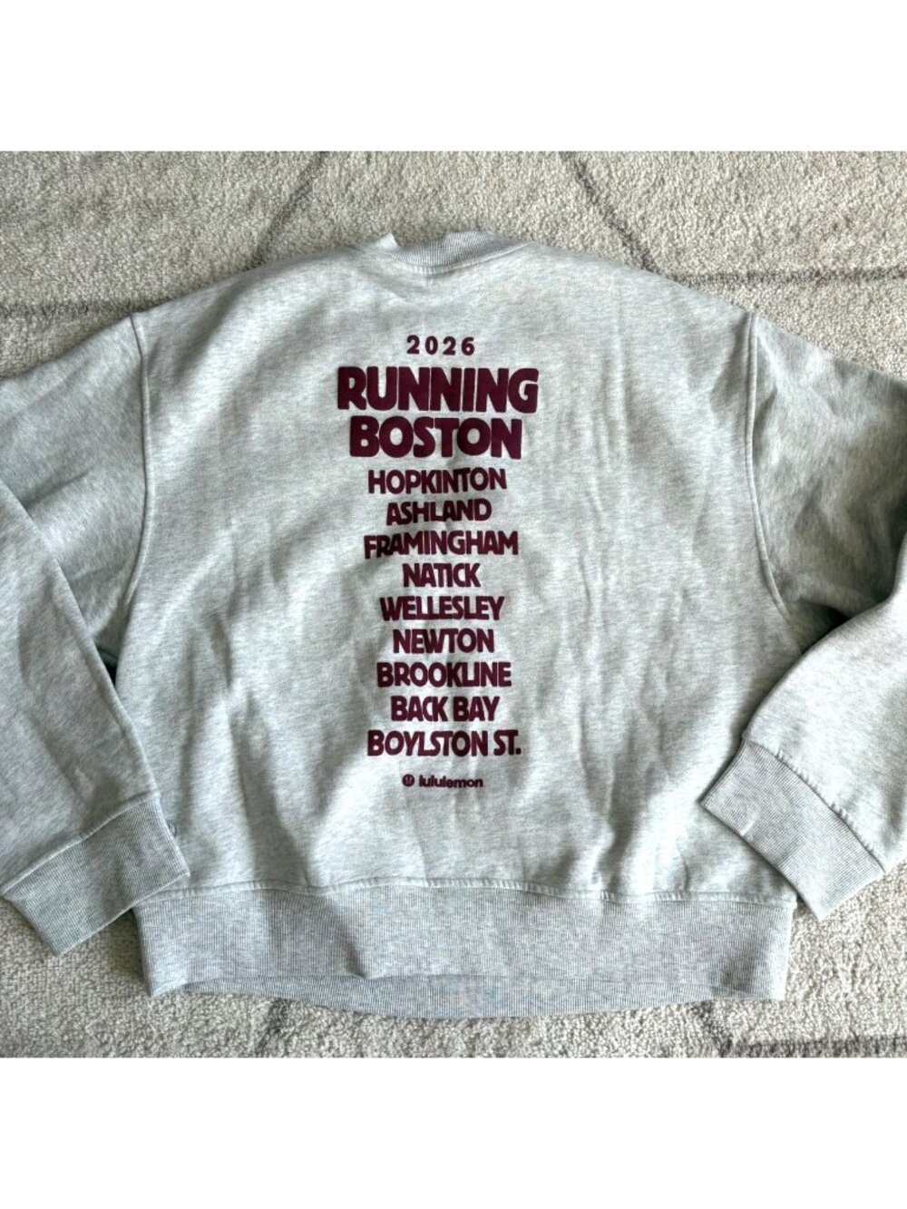 NWT SOLD OUT Lululemon Boston Marathon 2026 Graphic Print Crewneck XS & S
